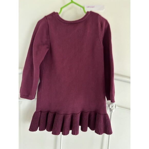 Gymboree Girls Maroon Horse Sweater Dress Horse Family 3T Toddler Horse Pony EUC - Picture 3 of 4